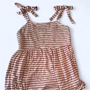 Isabel Maternity by Ingrid & Isabel Red and Cream Bow Strap Dress